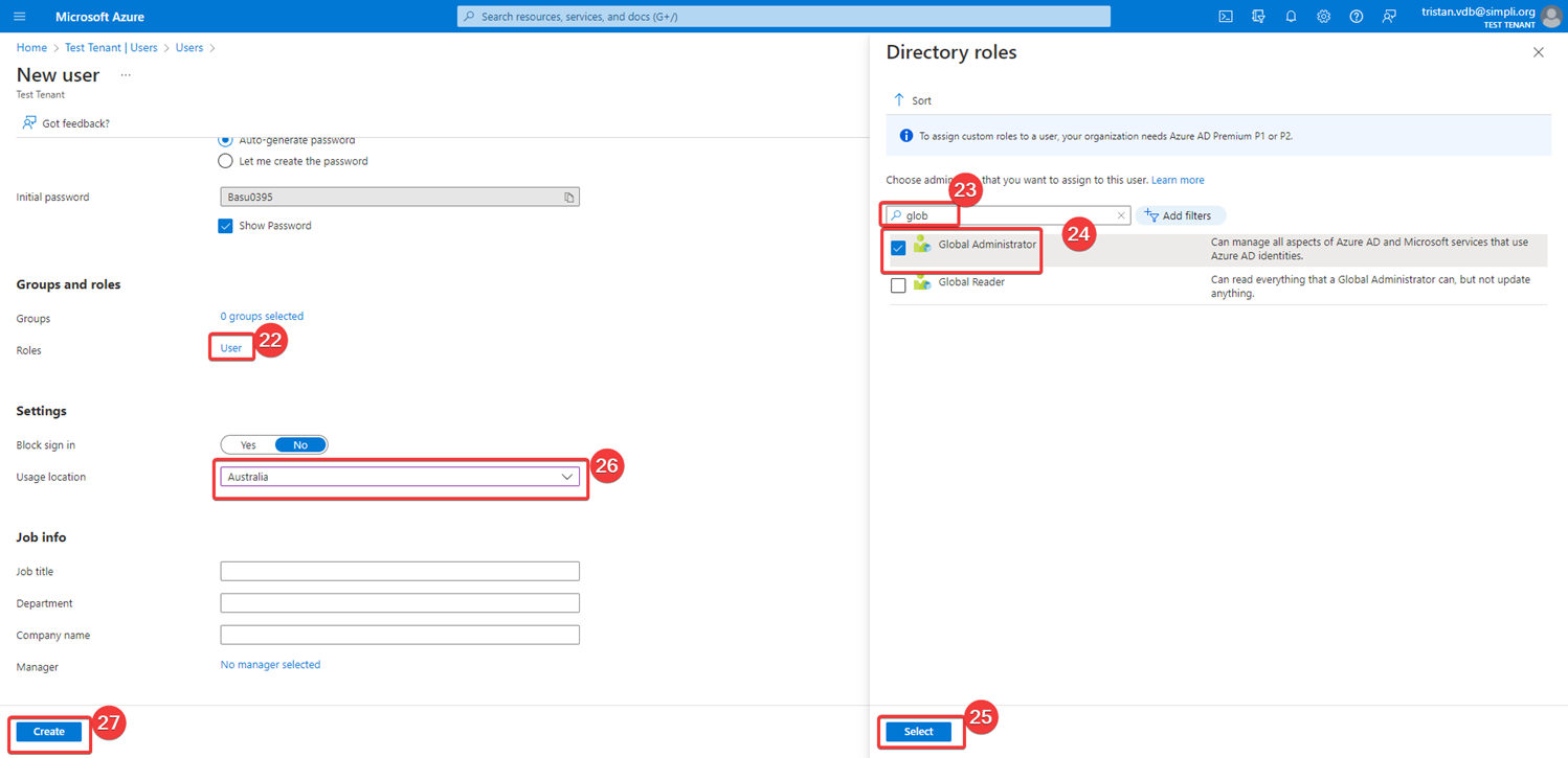 Create Tenant Step 13